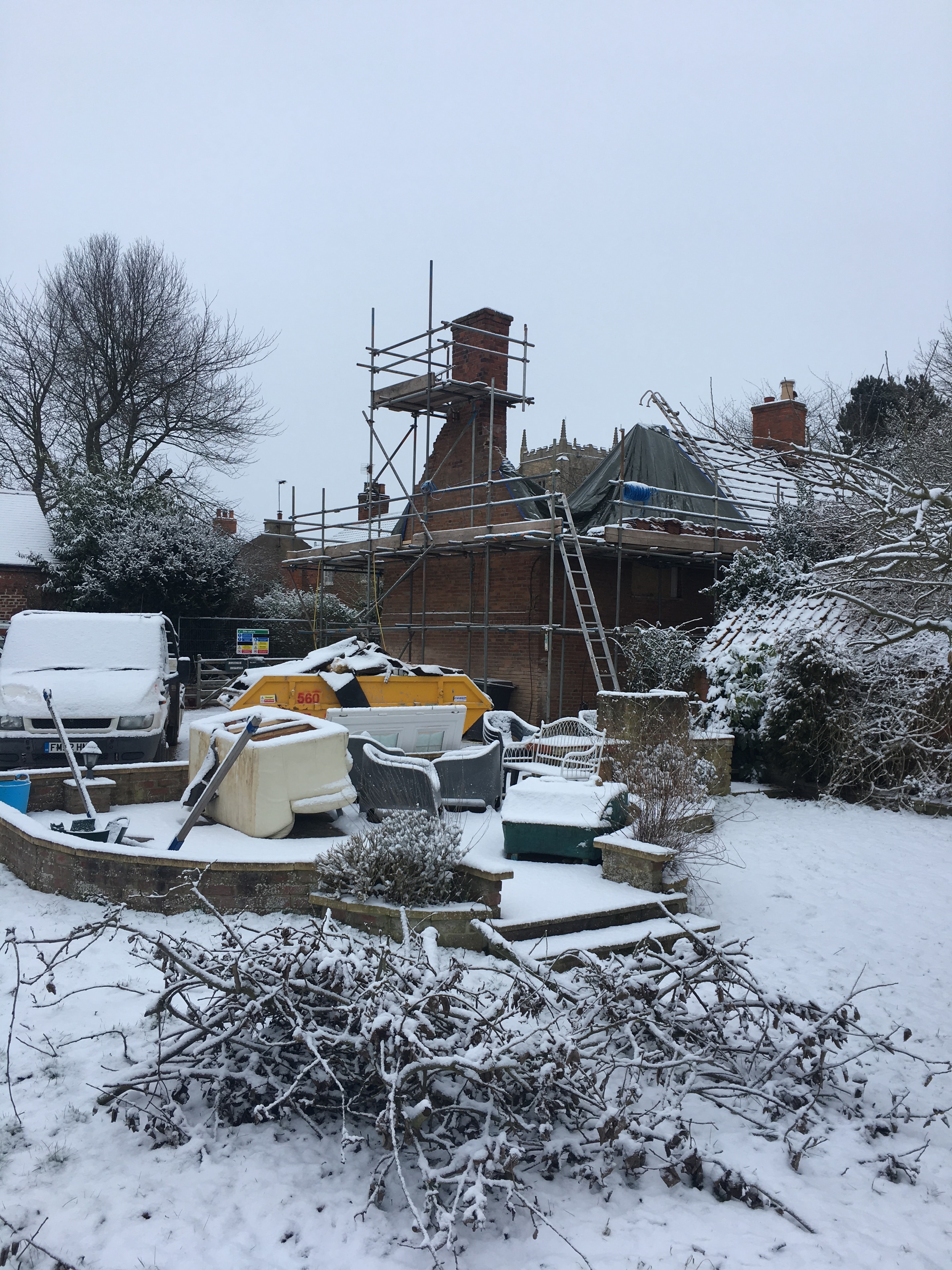 Rear of Victorian terrace before extension — small patio, no additional space